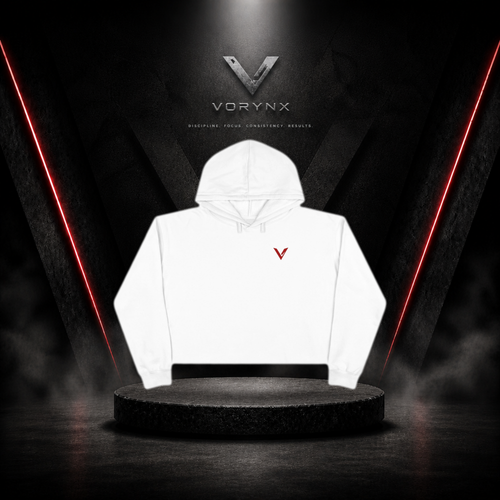 Core Crop Hoodie - Red