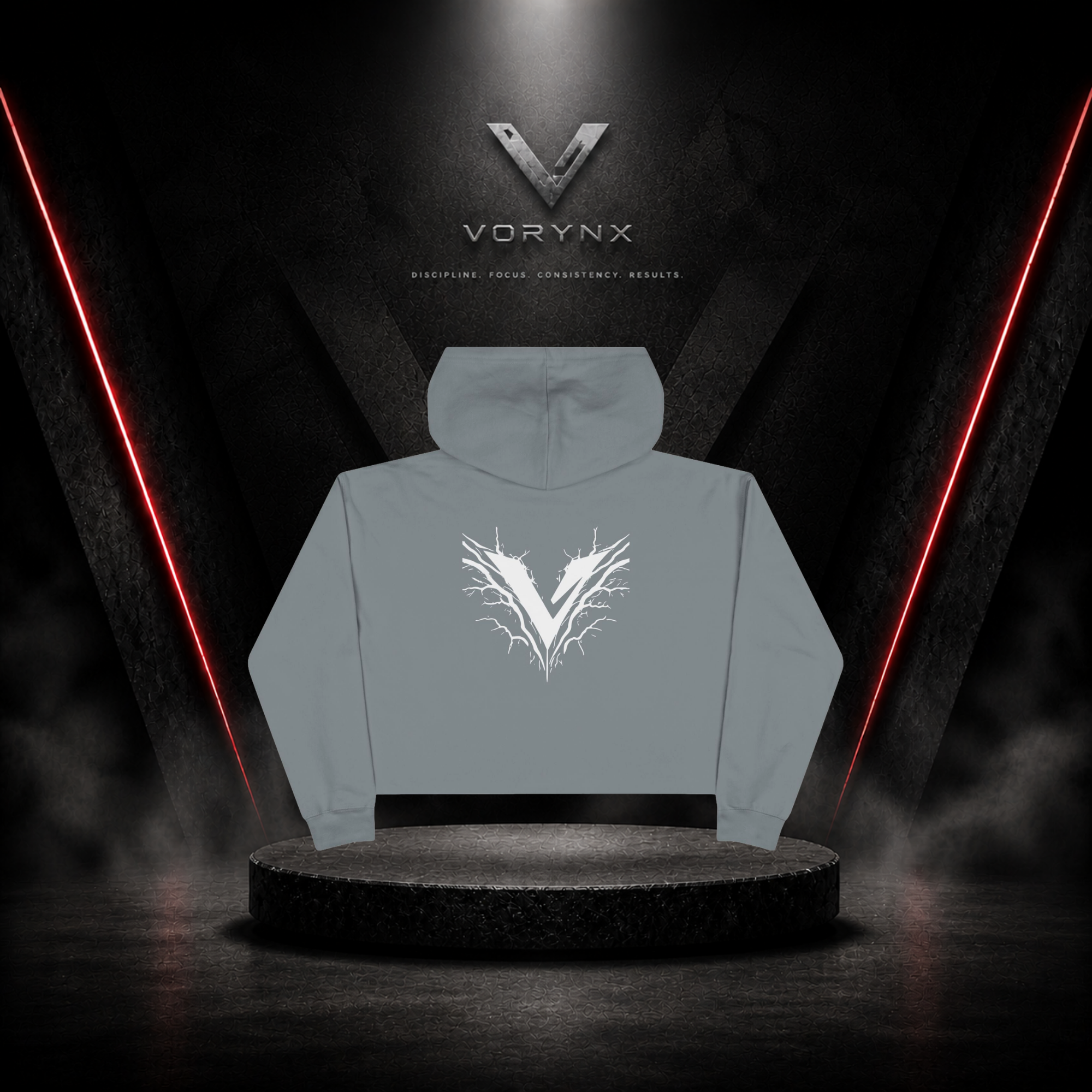 Energy Crop Hoodie - White