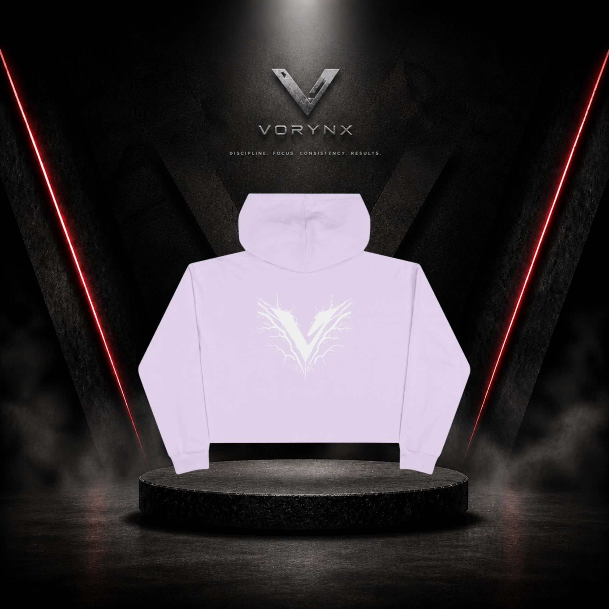 Energy Crop Hoodie - White