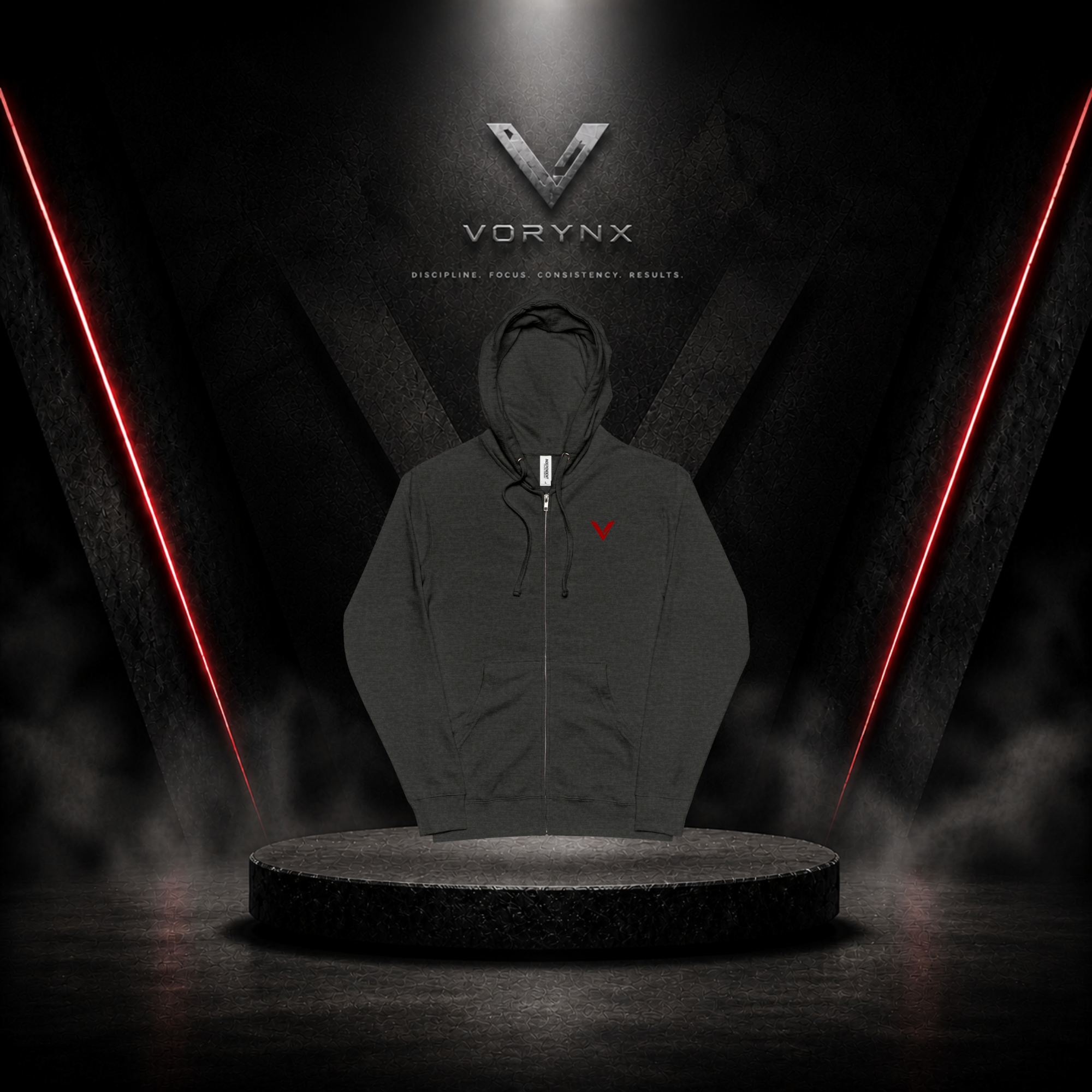 Core Zip Hoodie - Red