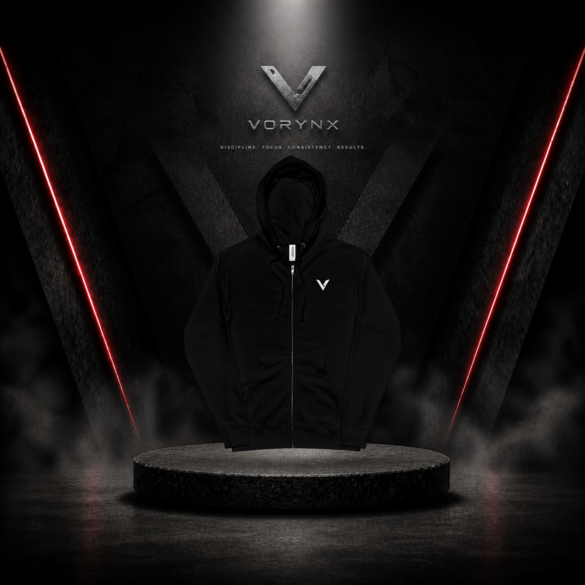 Core Zip Hoodie - White