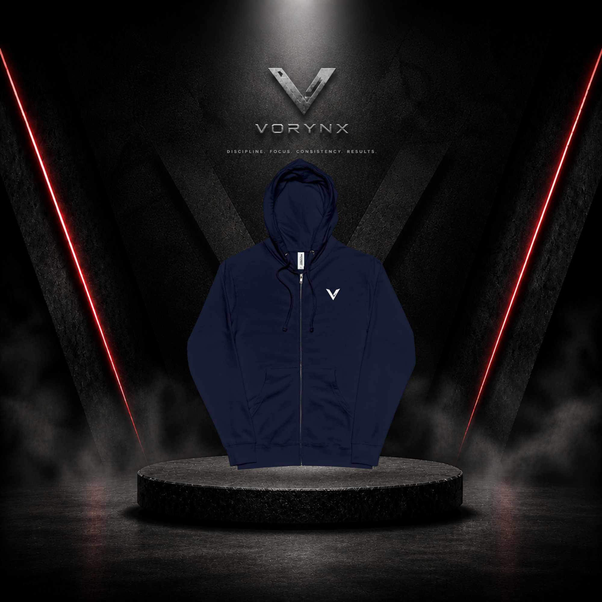 Core Zip Hoodie - White